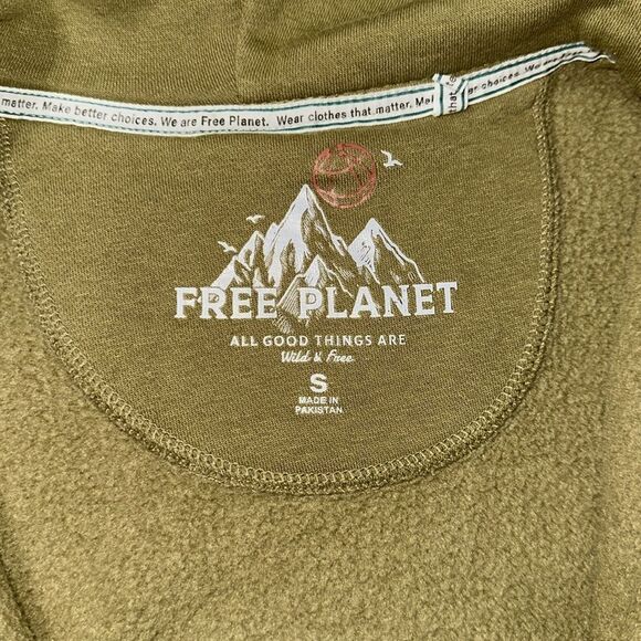 FREE PLANET S Men’s Camo Olive Green Cotton Blend Full Zip Hoodie Sweatshirt - Picture 11 of 16